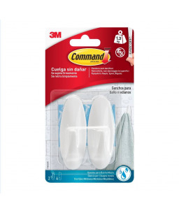 3M™ Command™ BATH 17081B Designer Hooks Medium Waterproof  (1,1KG/HOOK)