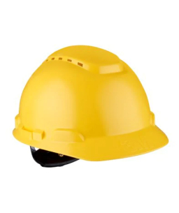 3M™ H700N-GU Hard Hat, Ratchet, Ventilated, Plastic Sweatband, Yellow,
