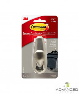3Μ™ COMMAND™ FC13BN - Decorative Metal Hooks, Large, Brushed Nickel (2,2kg)
