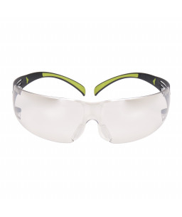 3M™ SecureFit™ SF410AS-EU Safety Glasses, Black/Green frame, Anti-Scratch, Indoor/Outdoor Mirror Lens,