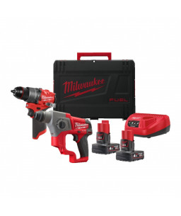 MILWAUKEE 4933480590 M12 FPP2F2-402X HAMMER DRILL/DRIVER + ROTTARY HAMMER