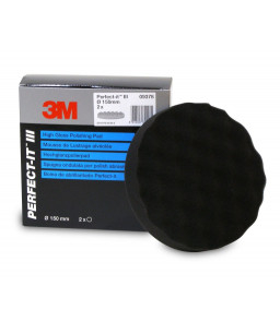 3M™ Perfect-It™ High Gloss Polishing Pad, Black, Convoluted, 150 mm, 09378