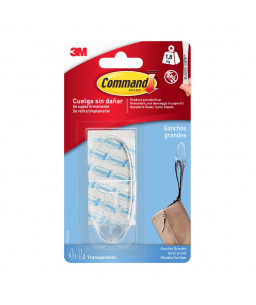 Command™  Large Clear Window Hook with Clear Strips 17093