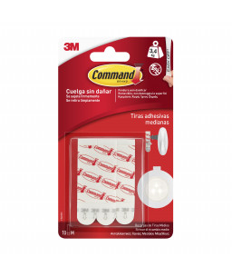 Command® Refill Strips 17021P-C, Medium, White, 3 lb (1.4 kg), 10 Strips